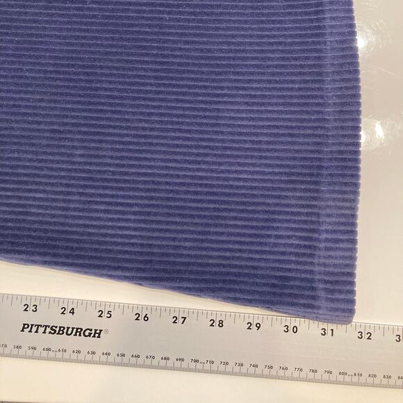 AERIE Pants L Blue Corduroy Flare Wide Stretch Pull-Up - Picture 12 of 14